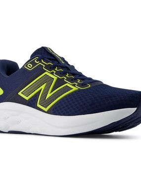 New Balance Men's Navy with Neon Yellow Accent Running Shoes